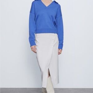 Zara soft knit sweater in “bluish”